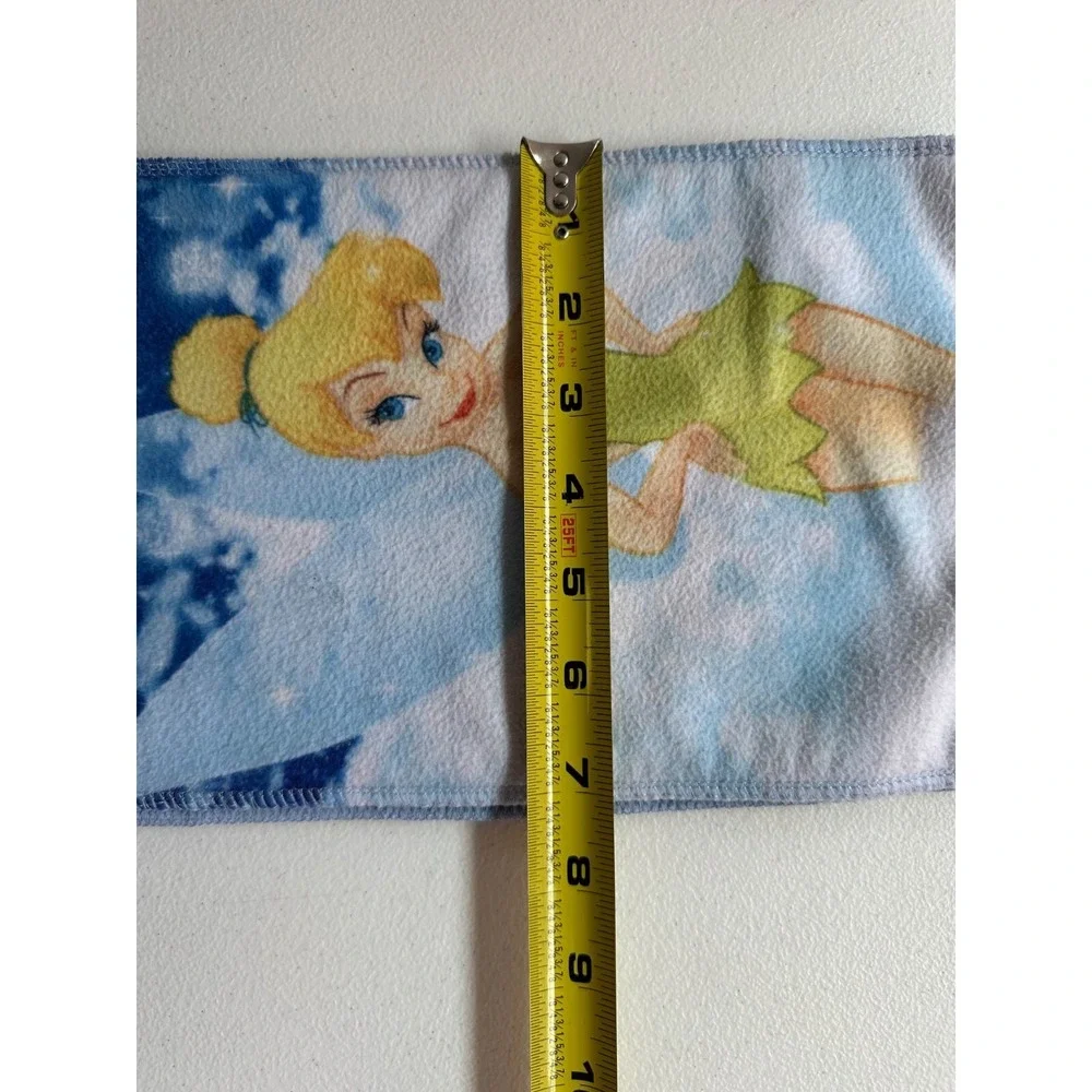 Disney‎ Tinker Bell Neck Scarf Blue Plush Trim 52x7 Muffler Girls 2005 Coldwear